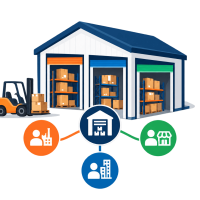 Shared warehouse Icon
